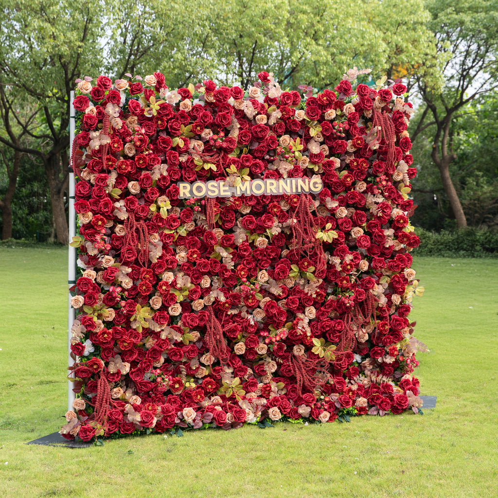 litchi：5D Fabric Artificial zip up curtain flower wall 8ft*8ft (Ready to ship-Only USA) Free Shipping