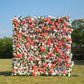 Meow：5D Fabric Artificial rolling up curtain flower wall Free Shipping