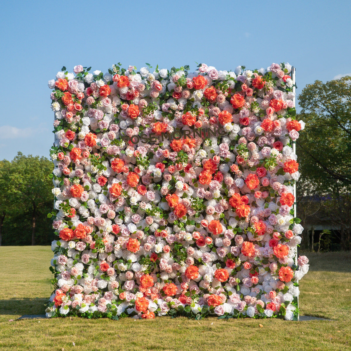 Meow：5D Fabric Artificial rolling up curtain flower wall Free Shipping