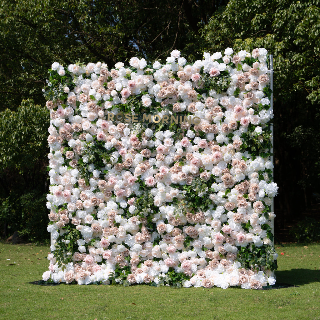 Milo：3D Fabric Artificial rolling up curtain flower wall Free Shipping