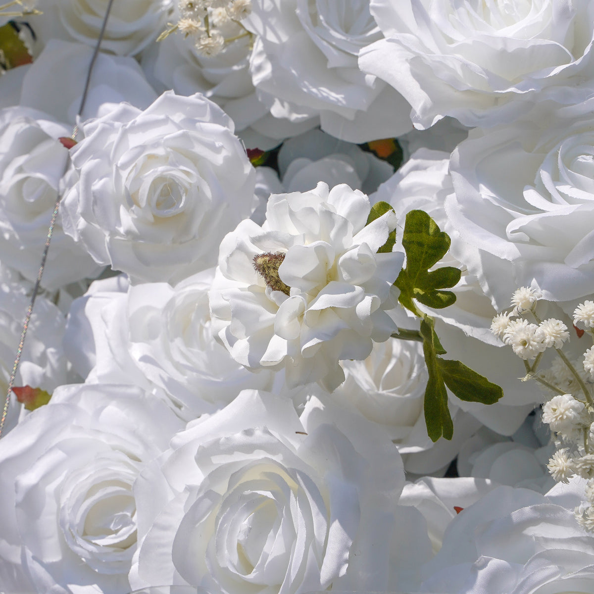 Miya：5D Fabric Artificial rolling up curtain flower wall Rose Morning