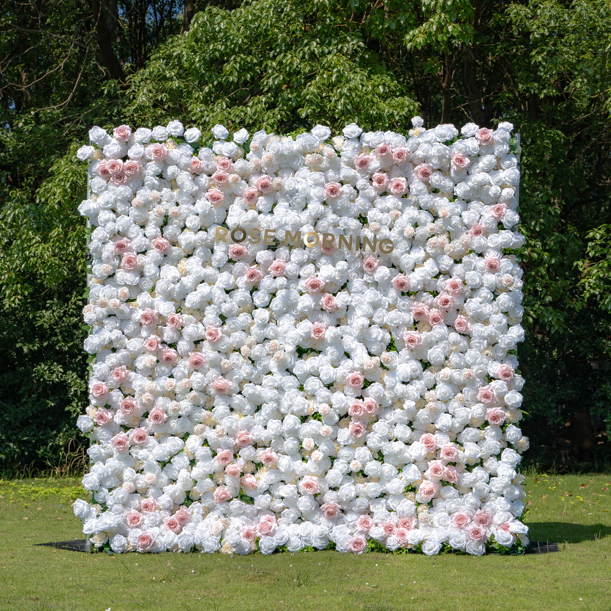 Paisley：5D Fabric Artificial rolling up curtain flower wall (Ready to ship) Rose Morning
