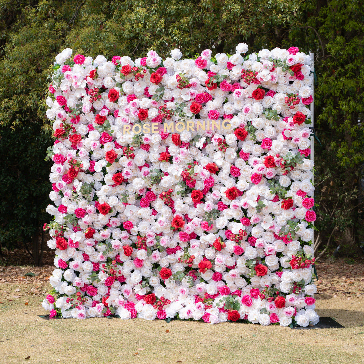Tami ：5D Fabric Artificial rolling up curtain flower wall Free Shipping