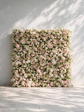 Cashmere：2026 Luxury 5D White & Pink Floral Wall with Greenery Roll-Up Backdrop for Rustic Garden Weddings | Wedding & Celebration Collection | Free Shipping