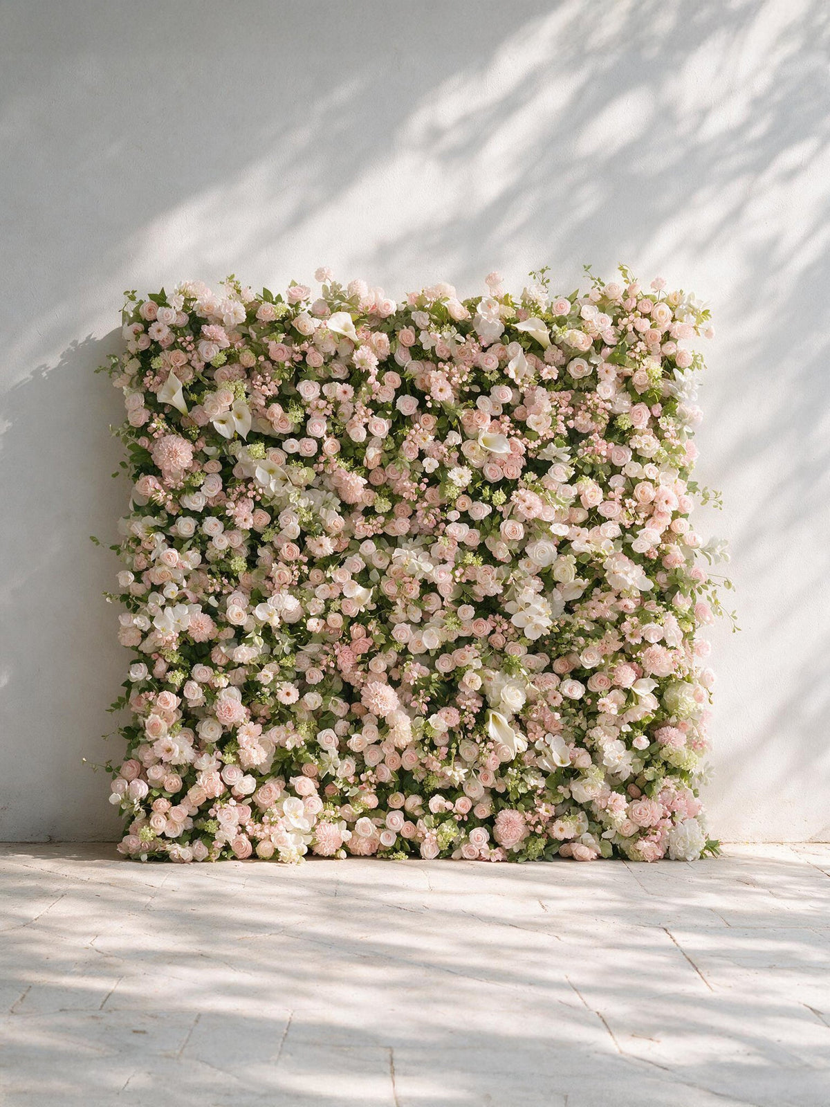 Cashmere：2026 Luxury 5D White & Pink Floral Wall with Greenery Roll-Up Backdrop for Rustic Garden Weddings Free Shipping