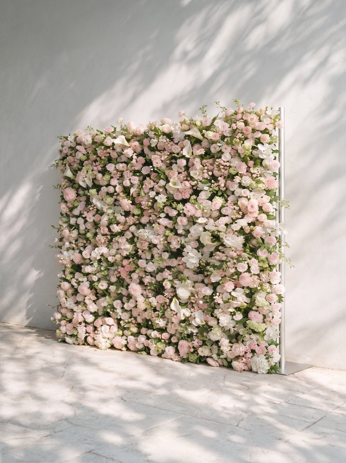 Cashmere：2026 Luxury 5D White & Pink Floral Wall with Greenery Roll-Up Backdrop for Rustic Garden Weddings Free Shipping