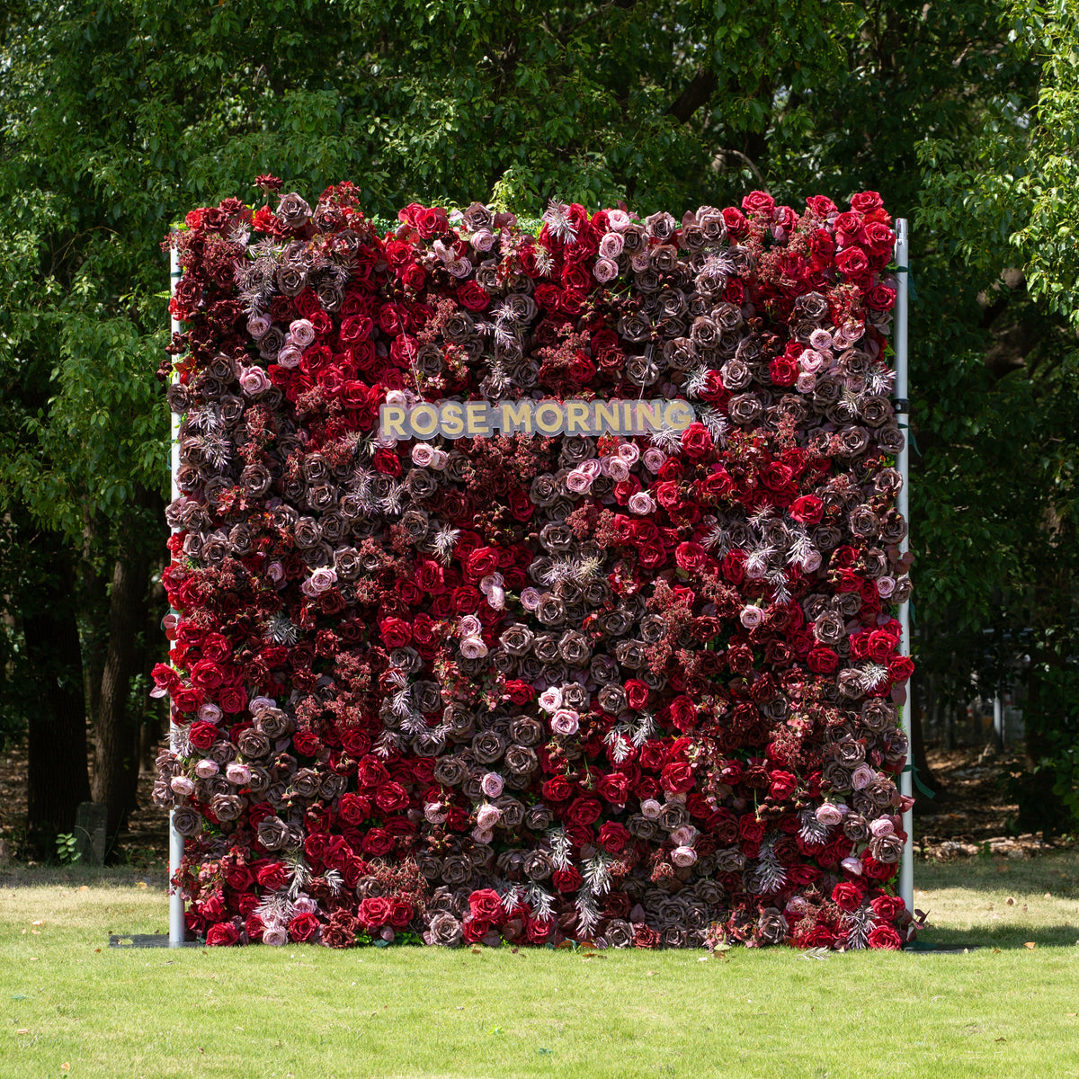 {Holiday Special} Vino：5D Fabric Artificial zip up curtain flower wall 8ft*8ft (Ready to ship-Only USA) Free Shipping